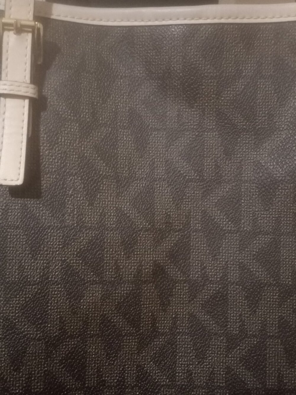 Michael Kors Signature Jet Set Brown Large Travel Tote Laptop PVC Bag Purse - Picture 4 of 14